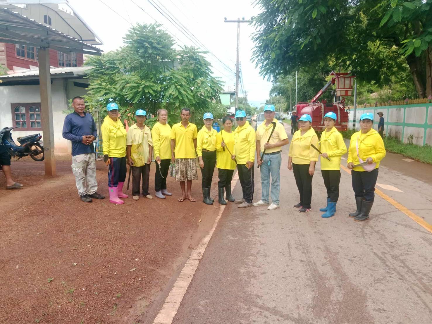 สพอ.ทุ่งฝน จ.อุดรธานี : ร่วมกิจกรรมจิตอาสาใน โครงการวัดประชา รัฐ สร้างสุข 